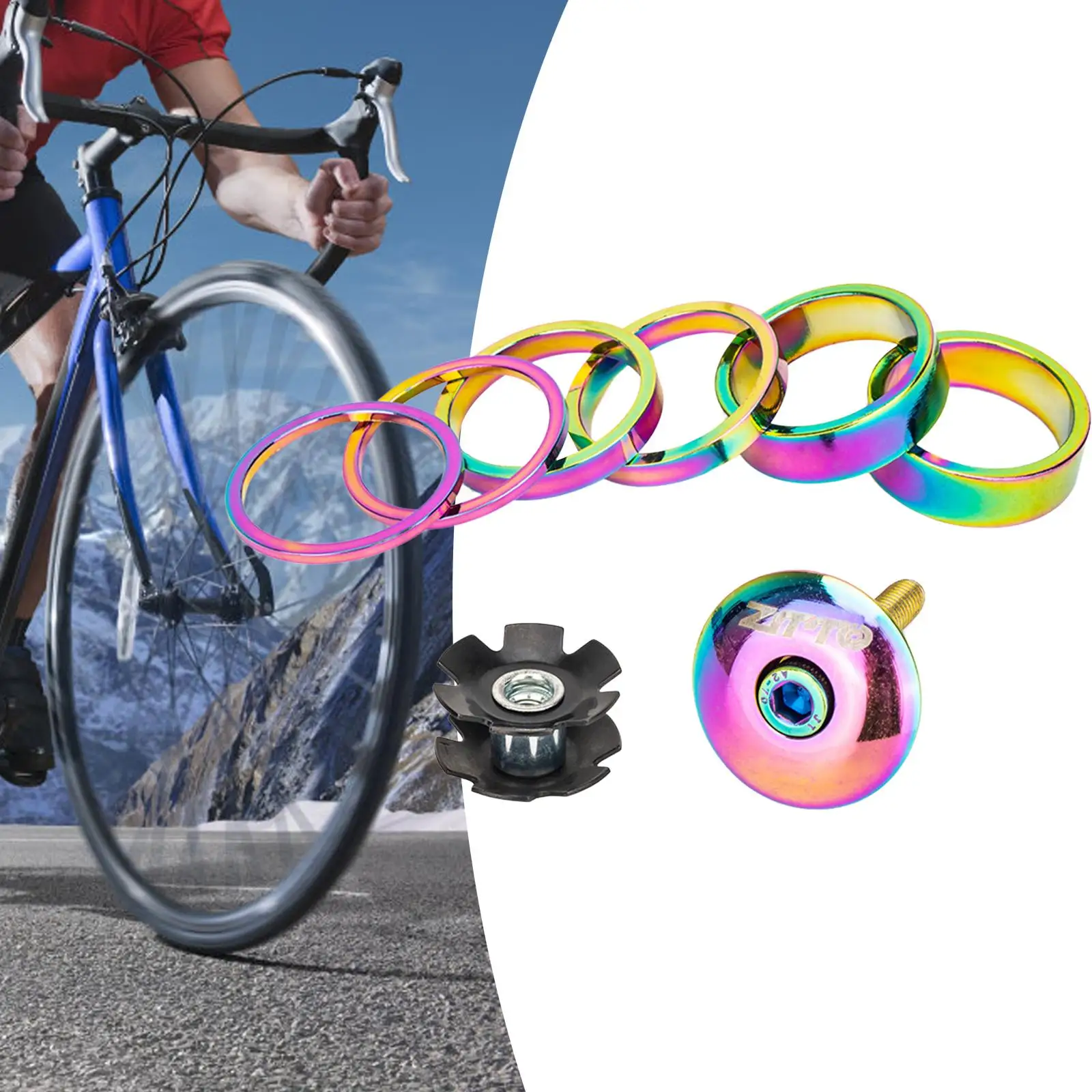 Bike Headset Spacer Aluminum Alloy Durable Sturdy Bike Tools Sealing Washers