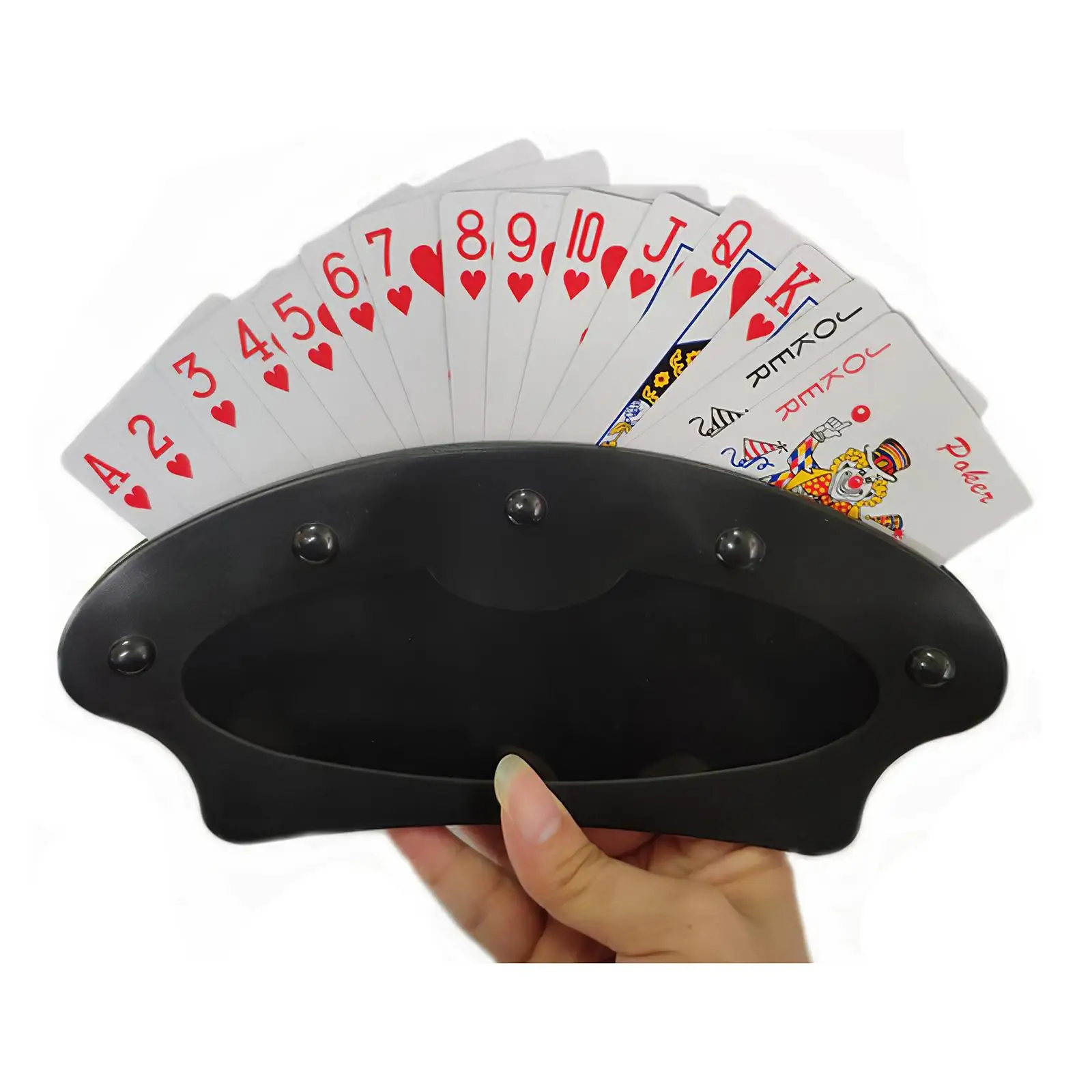 Hands Free Playing Card Holders Stand Seat, Fan Shaped,