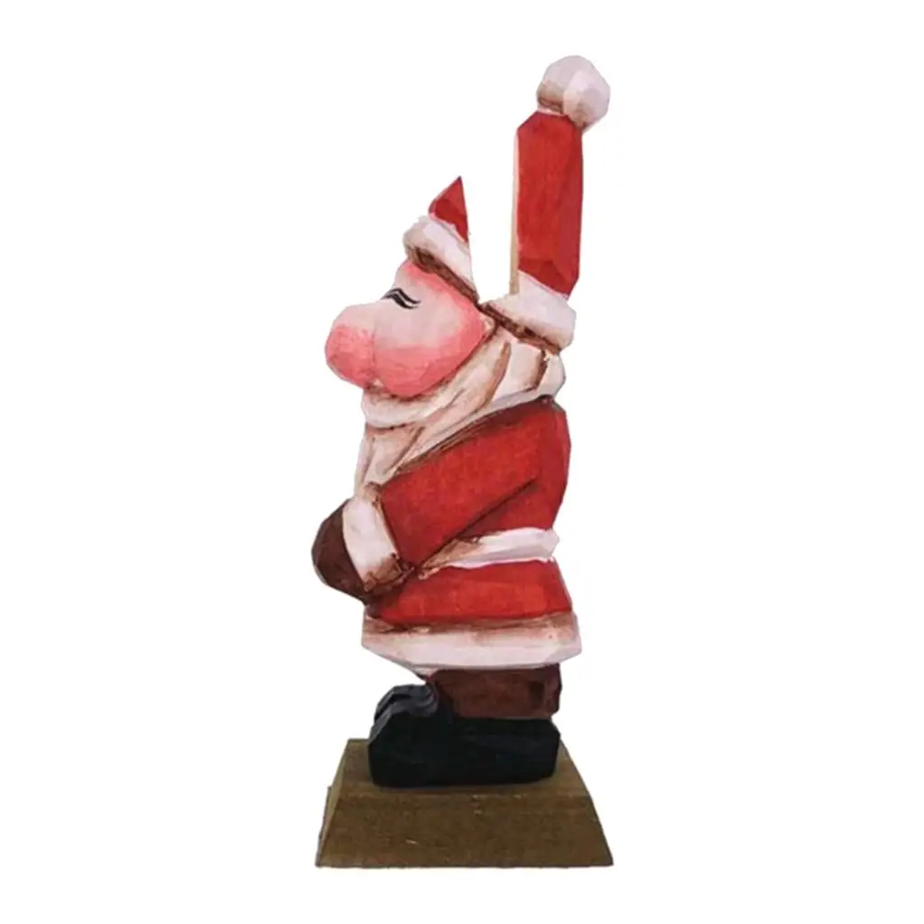 Wooden Santa Clause  Eyeglass Spectacles Rack Stand Organizer Home Decor