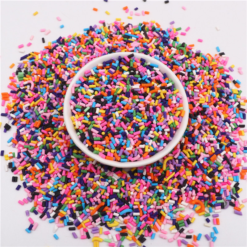 Bunte Mischung aus zylindrischen Polymerscheiben, Streusel zum Schleimfüllen von Ton, DIY-Kristallhandwerk, kleines Kunststoff-Klei-Zubehör – Detail 7