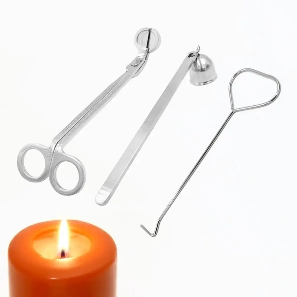  Candle Wick Snuffer Dipper Candlewick Oil Lamp Hook Tools Set