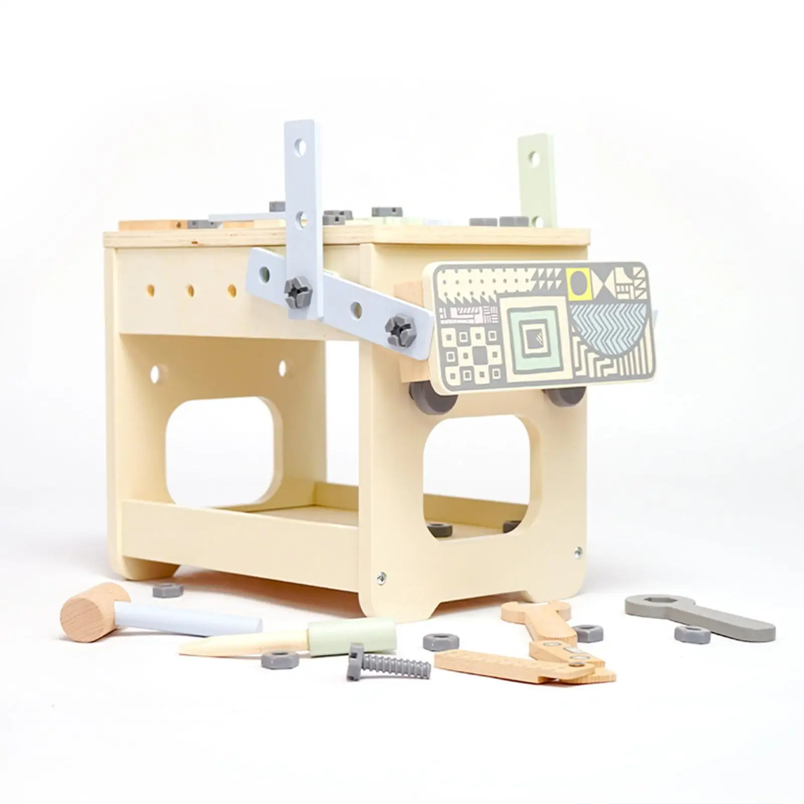 Tool Bench, Wooden Tool Set, Workbench Toy, DIY Construction Toy, for Preschool Activities