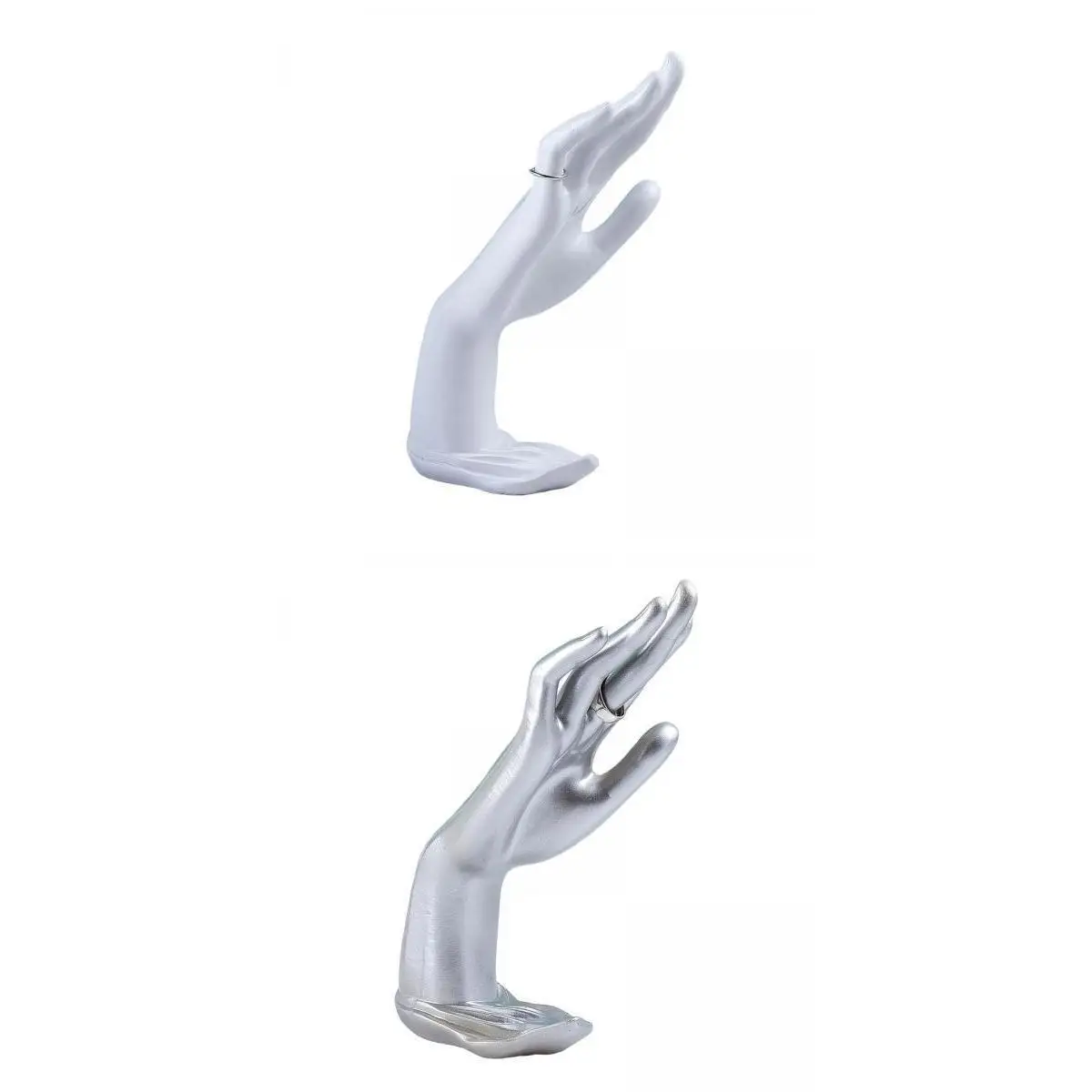 2 Pieces Rings Hand Holder Mannequin Hand Jewelry Organizer Home Decoration