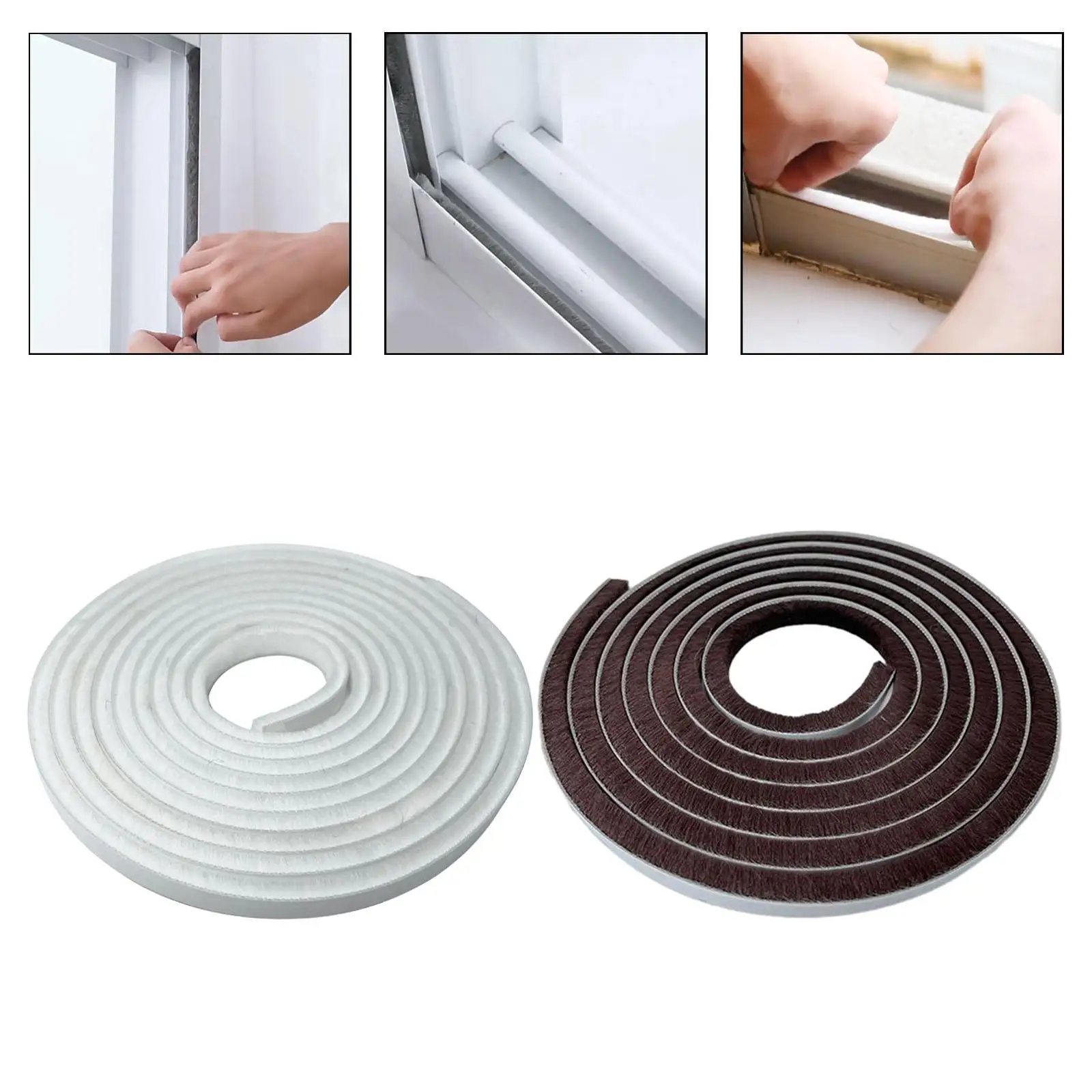 Weather Stripping Dustproof Insulation Soundproofing Brush Seal Weatherstripping Sealing Tape for Sliding Doors Wardrobe