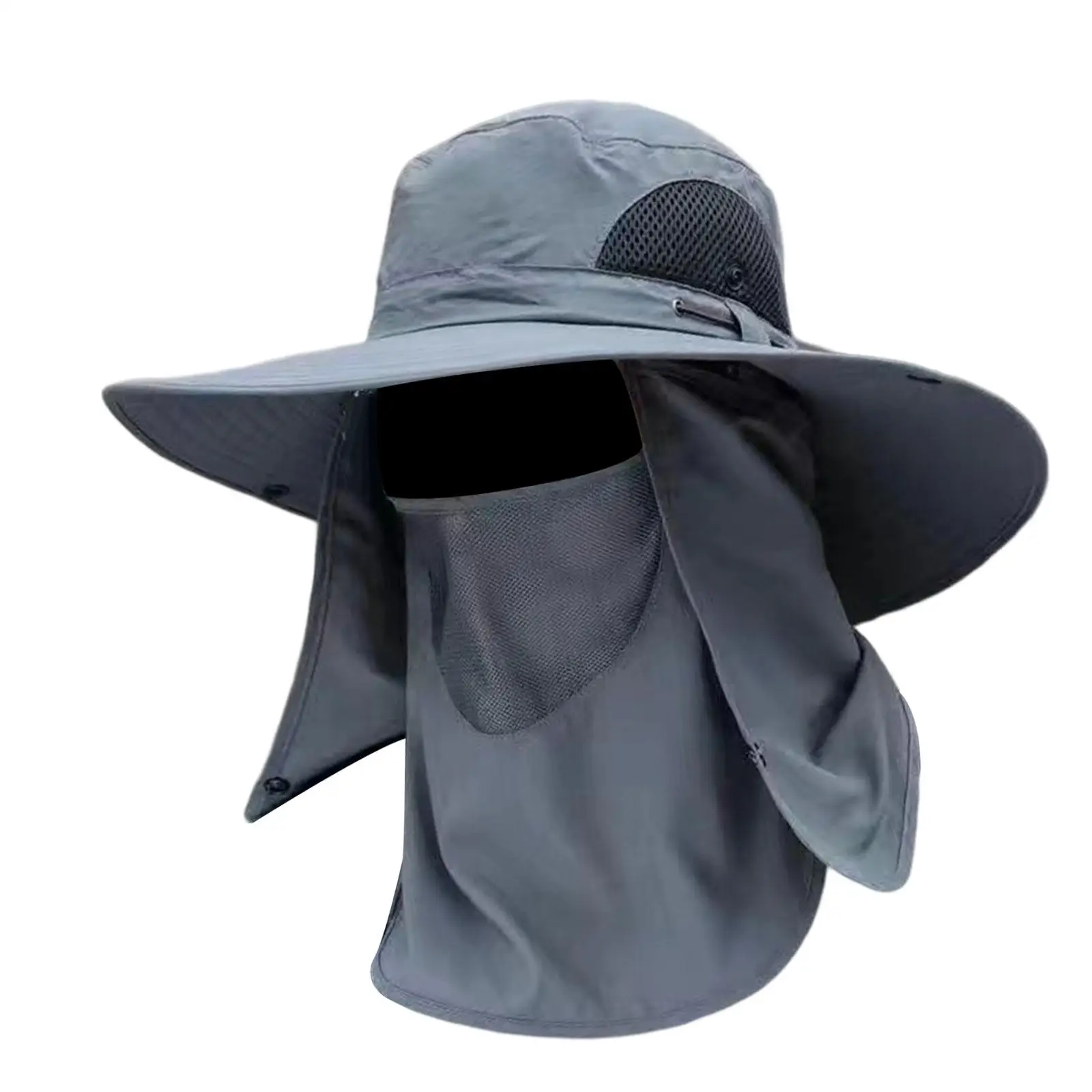 Removable Cap Neck Face Cap Foldable Sun Protection Bucket Hat Fishing Hat for