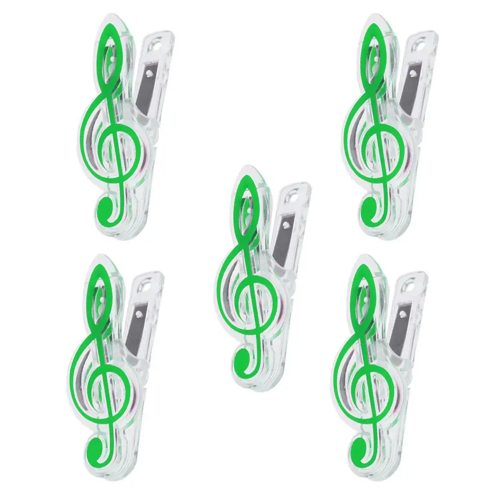 Set of 5 Music Note Scores Clips   Clef Student Stationary