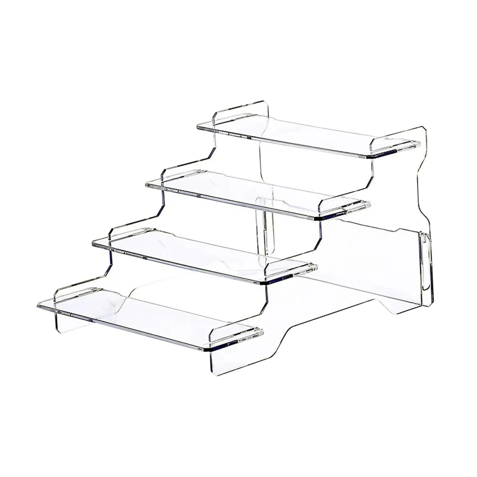 Clear Display Riser Storage Organizer Collectibles Cosmetic Dessert