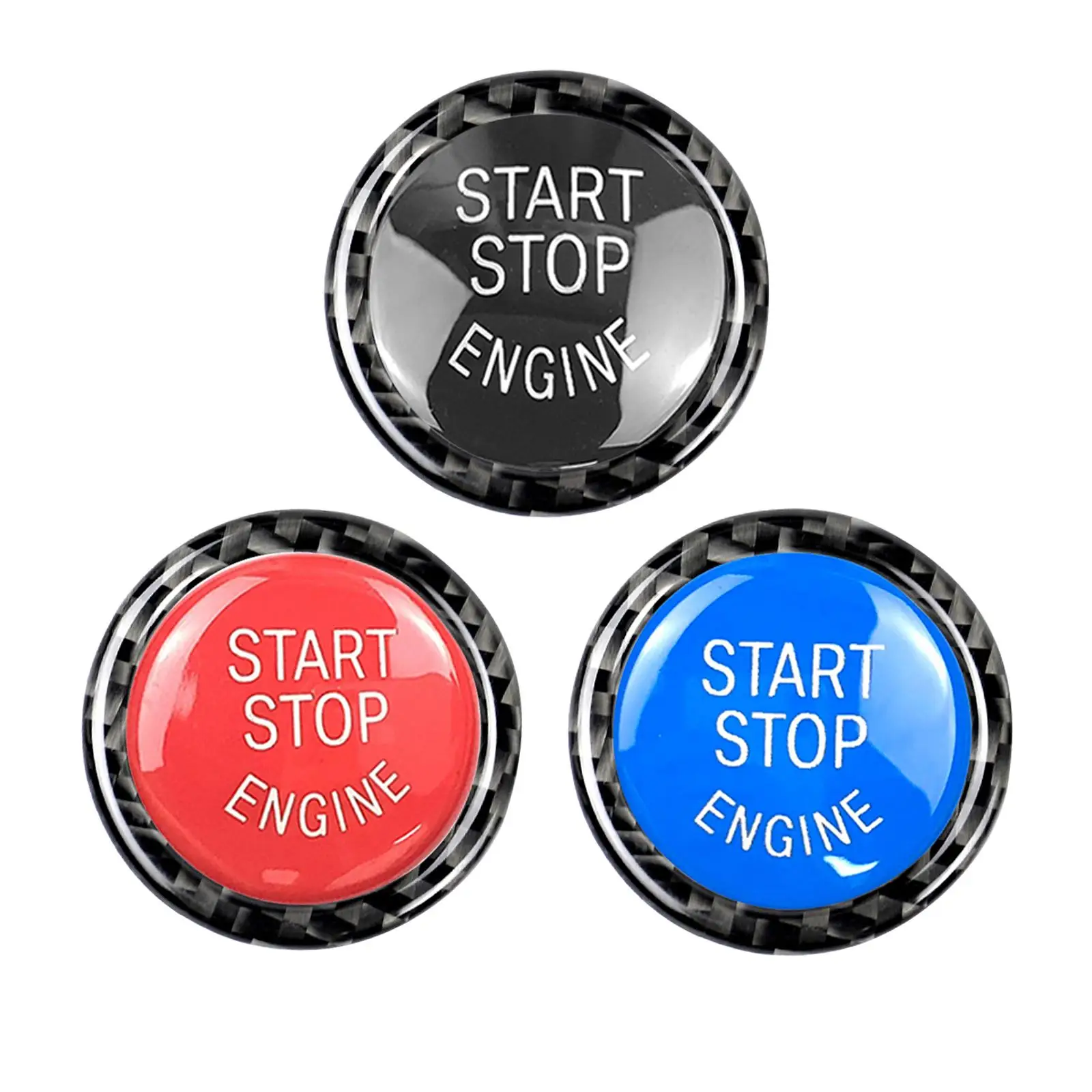Engine Start Stop Button Cover Replace Cover Anti Scratch Protective Cover Sticker Cover Fit for E90 E92 E93 Accessories