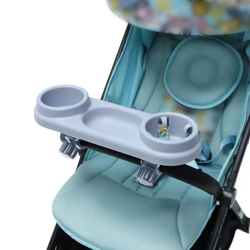 Baby Stroller Tray 360 Degree Rotary Partition Storage Removable Snack Tray with Cup bottle Holder for Camping Picnic