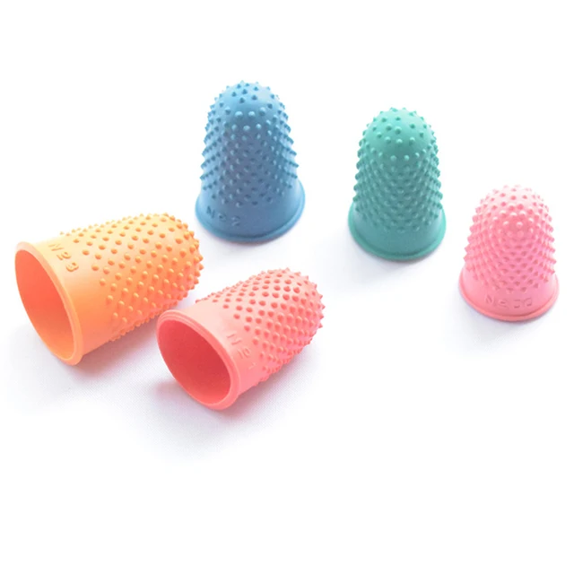 5pcs Quilter Rubber Counting Needlework Craft Cone Protector Thimble Finger  Tip Sewing - AliExpress