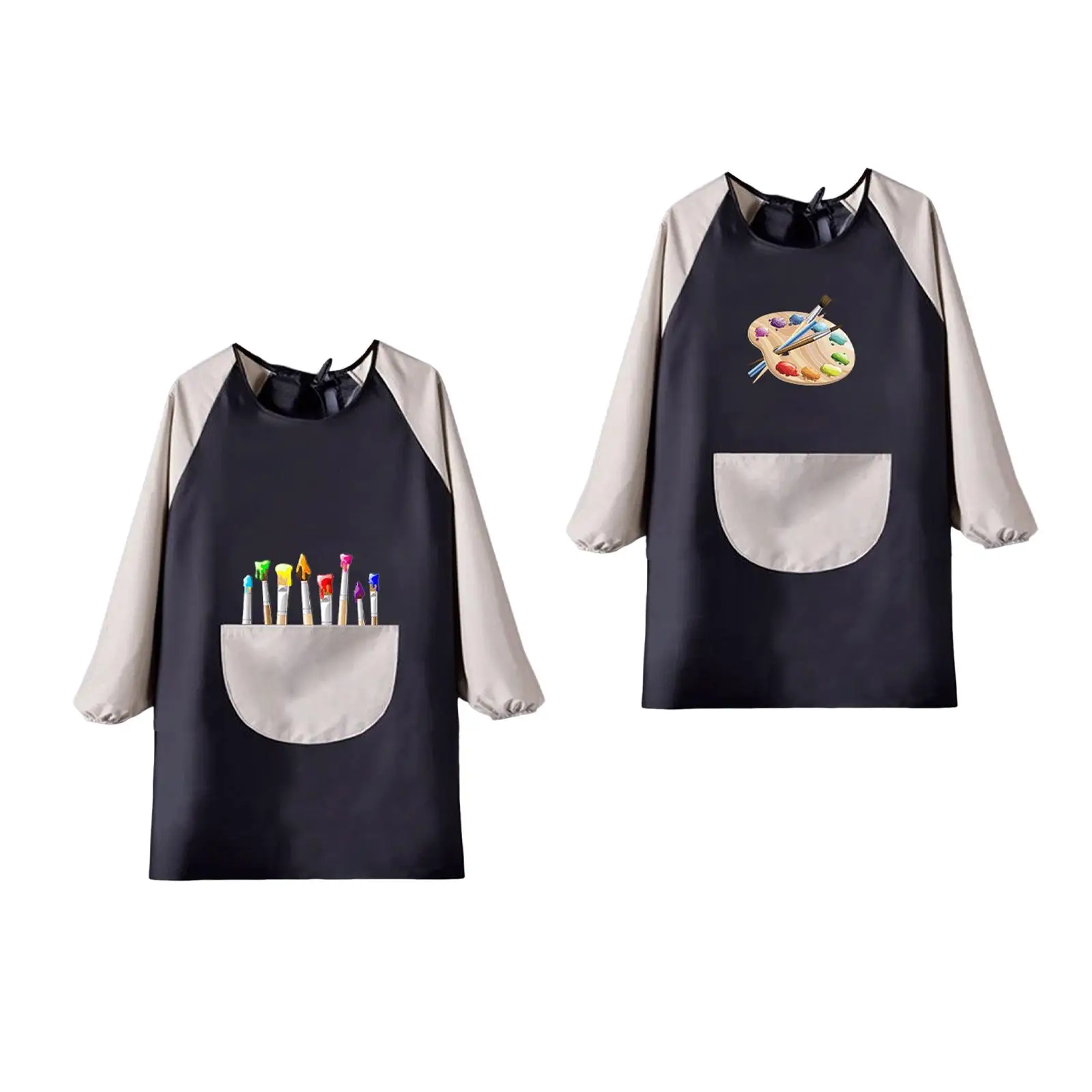 Portable Kids Painting Apron Comfortable Bibs for Kitchen Kids