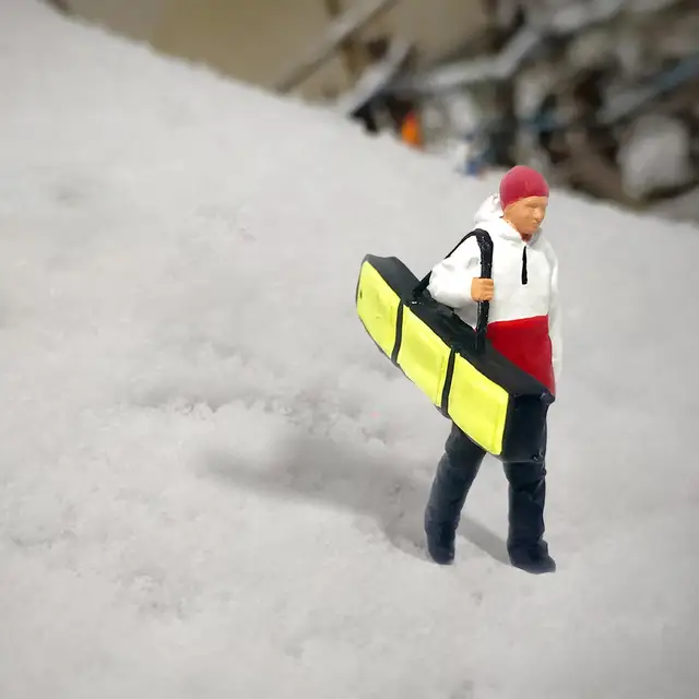 2x 1/64 Miniature Model Ski Figures - diy Automation 