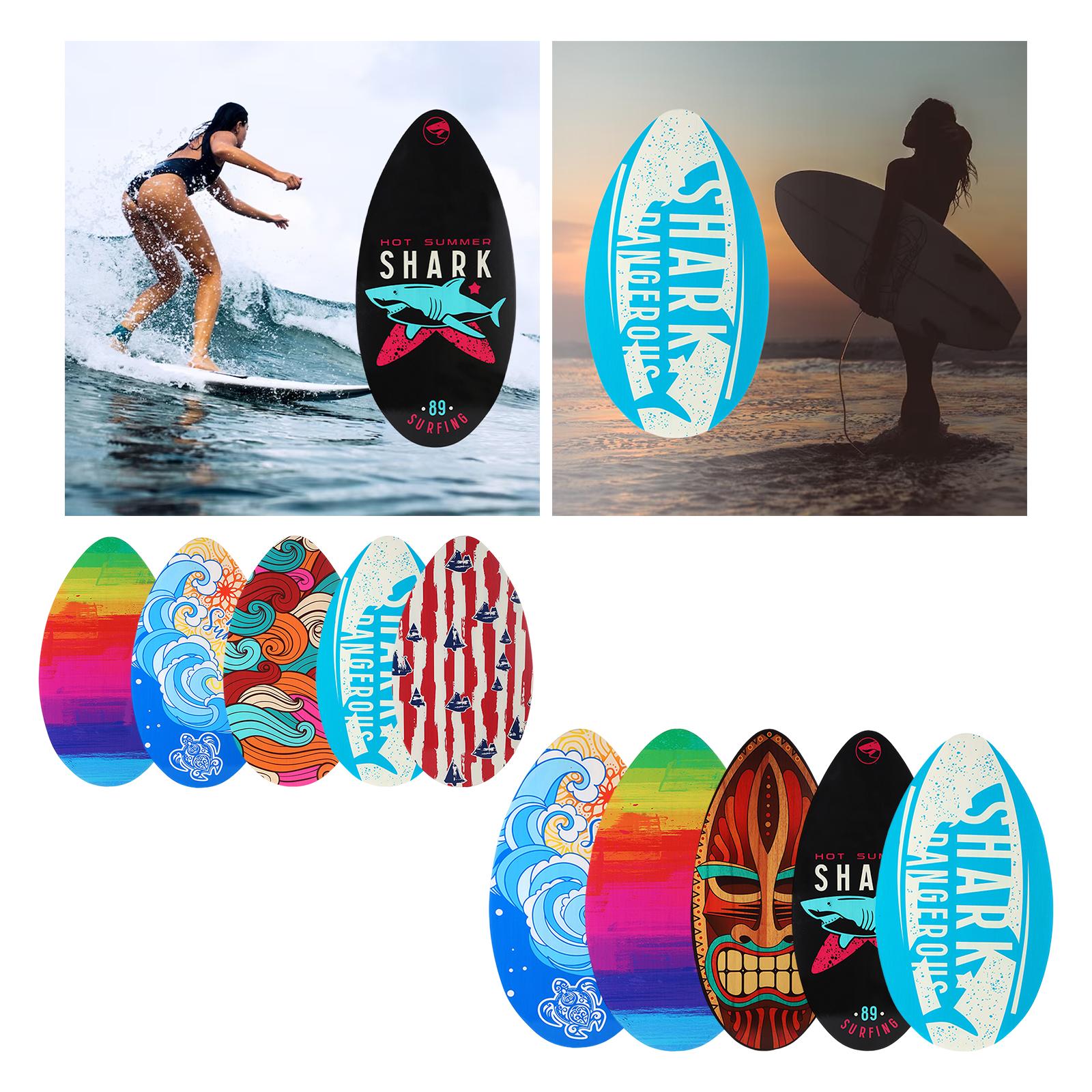 Wood Skimboard for Kids Wood Construction Pad Pool Multiple Designs Skim Board for Performance Beginner Sports Adult Teenagers