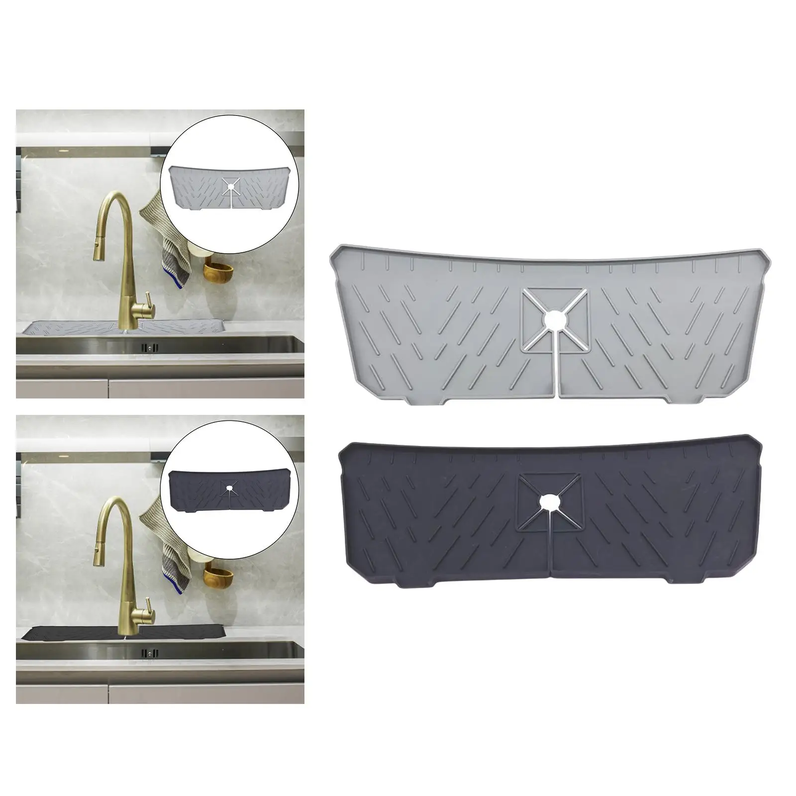 Kitchen Sink Holder Soap Tray Countertop Protector Sink splashing Guard Mats for Cafes