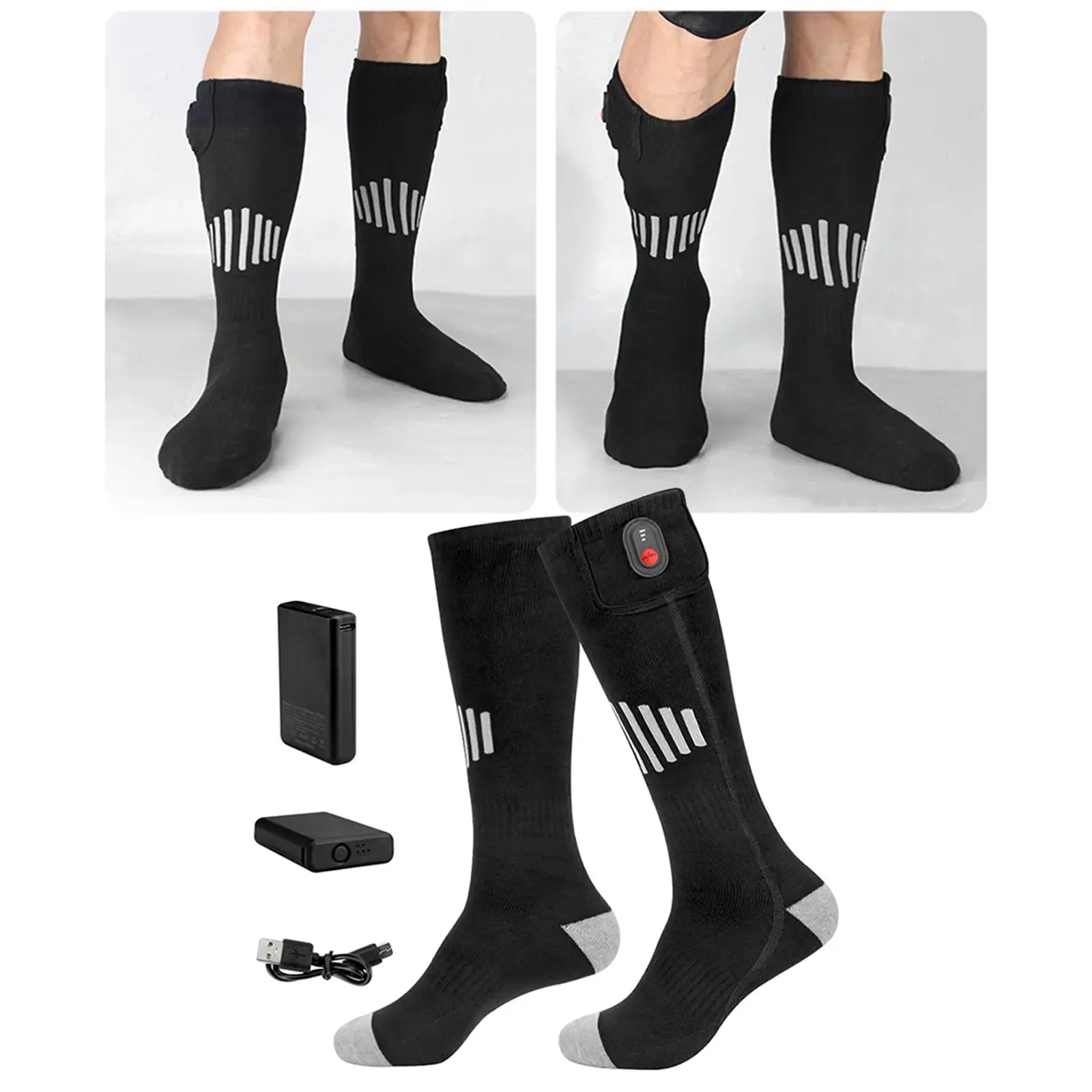 Electric Heated Socks Winter Warm Rechargeable Heating Sock for Fishing Ski