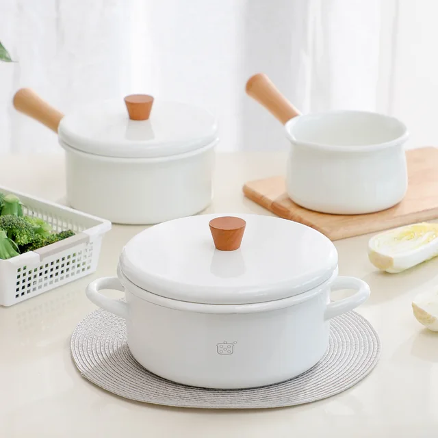 Best Deal for frying pan Porcelain Enameled Milk Pot Cooking Non-stick
