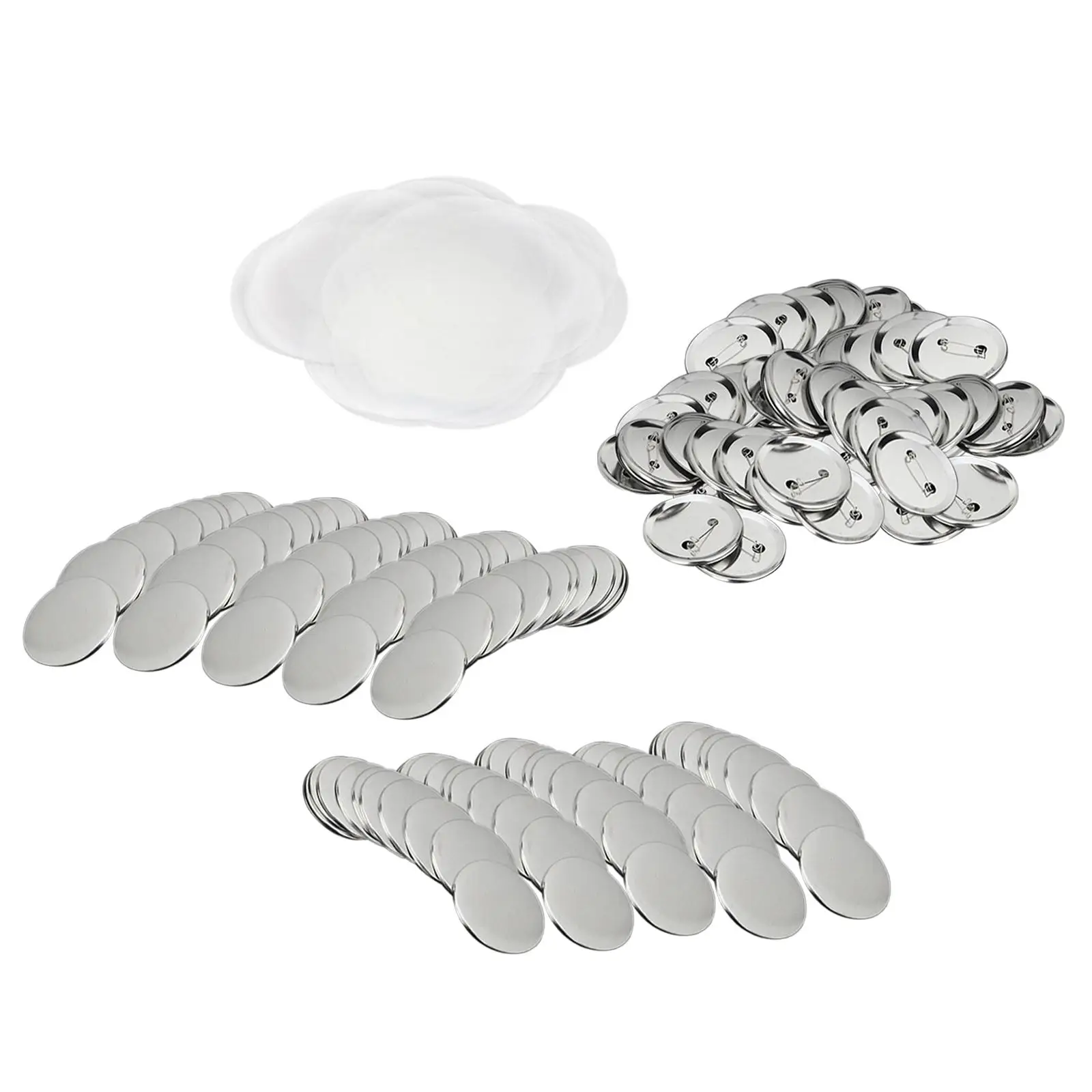 Blank Pins Buttons Aluminum Clear Machine Corsage Pieces Bottom Set Children