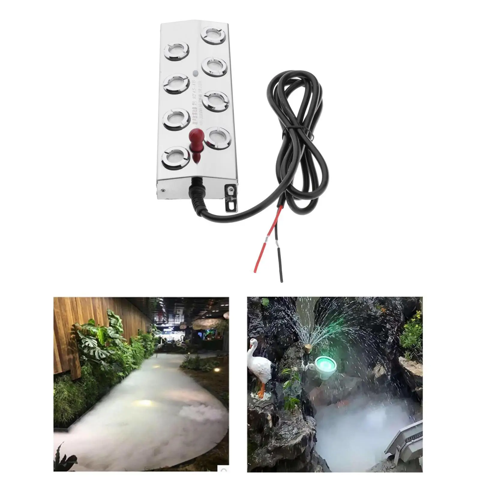 Ultrasonic Mist Fog Maker Swimming Pool Pond Fogger Atomizer Air Humidifier