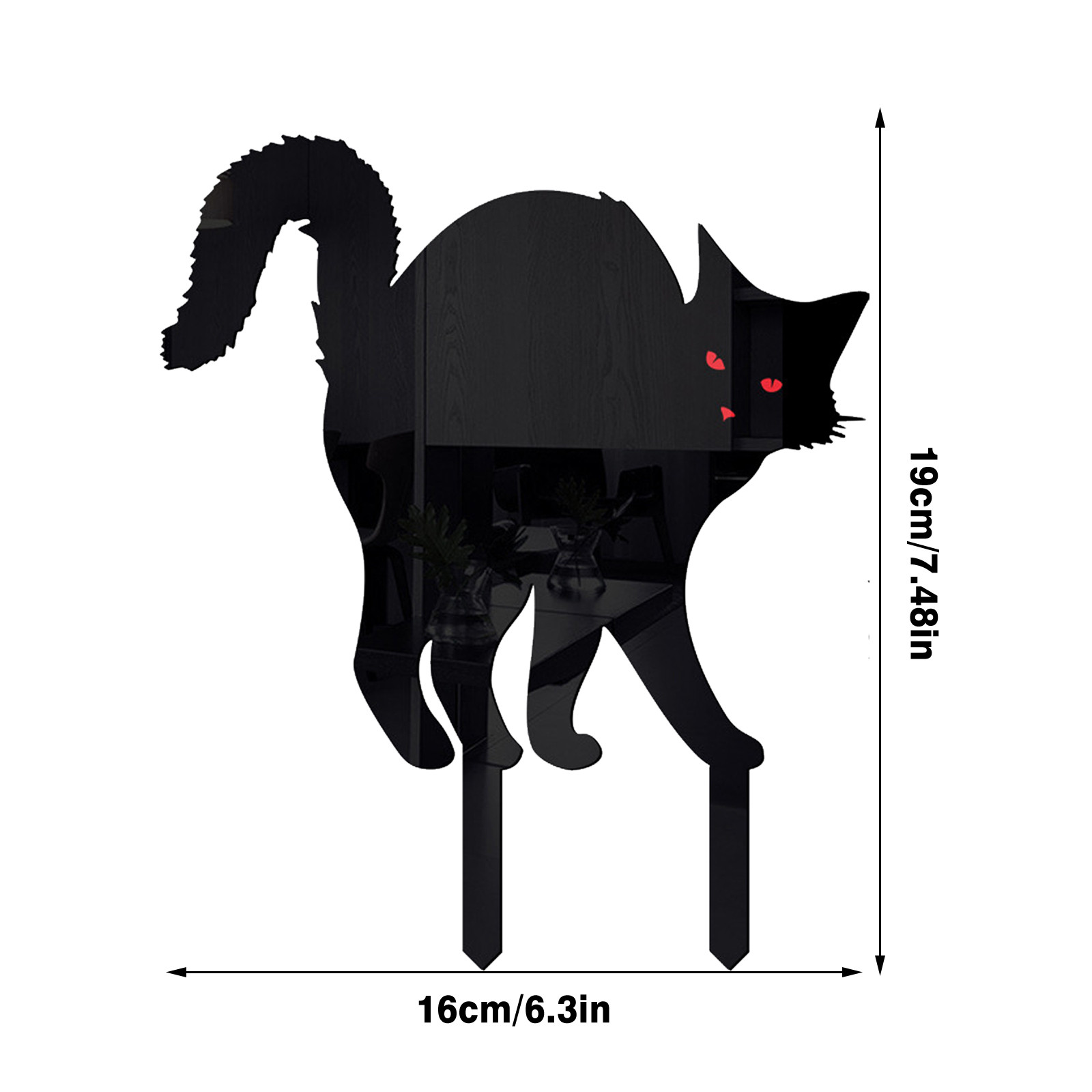 Украшение для сада на Хэллоуин, Силуэт черной кошки, украшения двора,  знаки, двор, газон, страшный декор, садовый силуэт, 1 шт. L5 | AliExpress