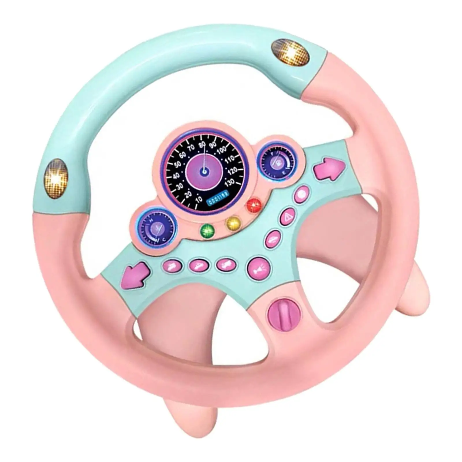 Simulated driving steering wheel copilot toy children educational sounding