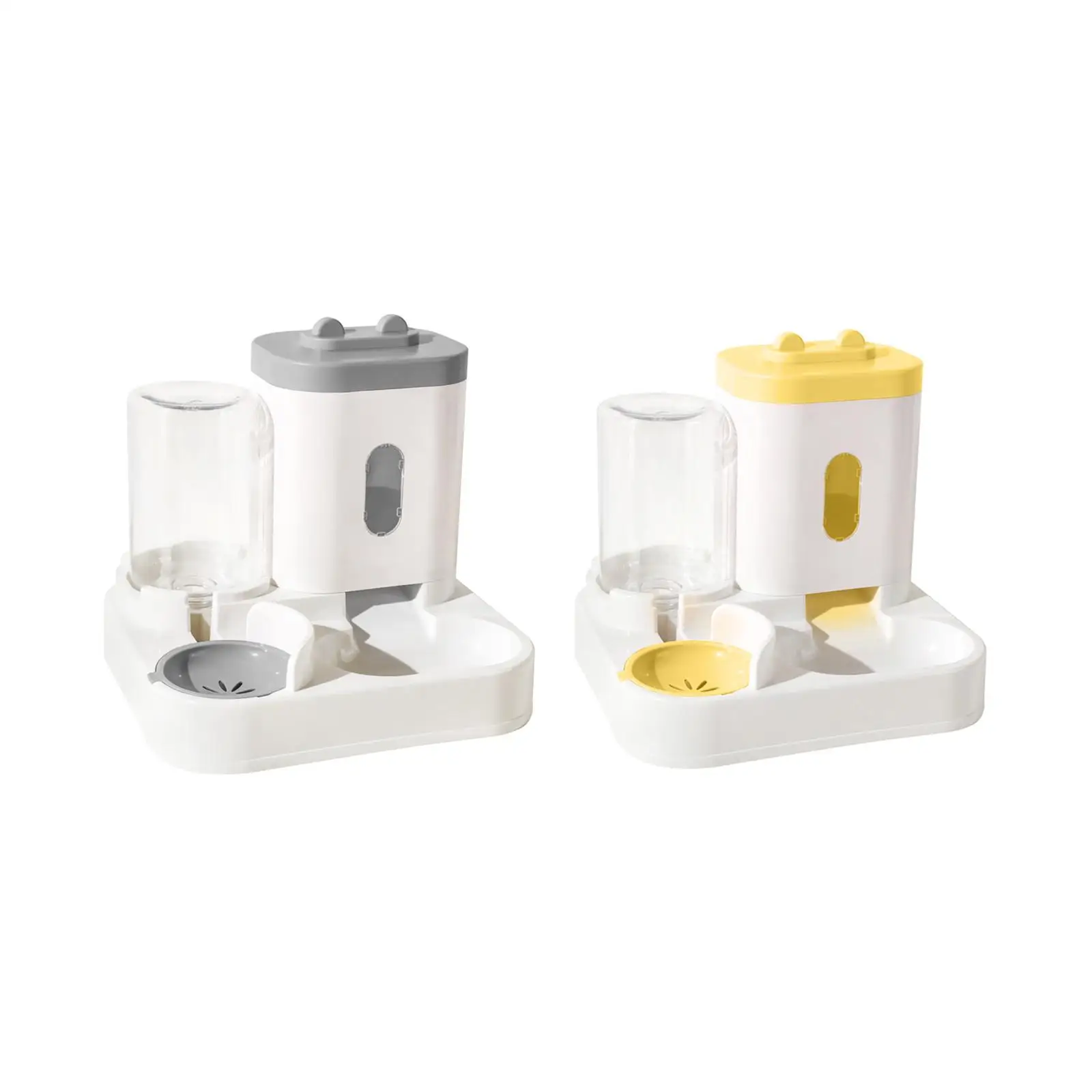 Cat Feeder and Water Water Drinking Bowl Feeding and Drinking Easily Clean Cat Water Dispenser and Food Bowl Set for Cats Dogs