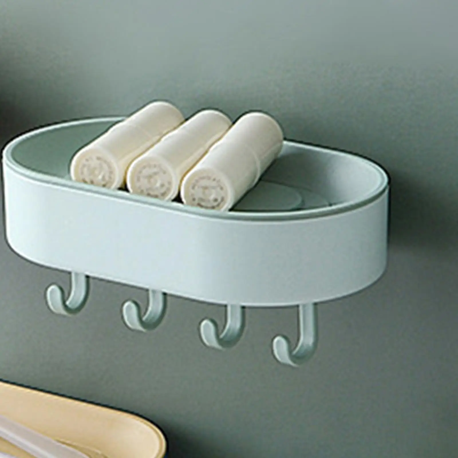Wall Mounted Soap Sponge Rack Hangable Multipurpose Easy Dry Soap Dish for Bathtub