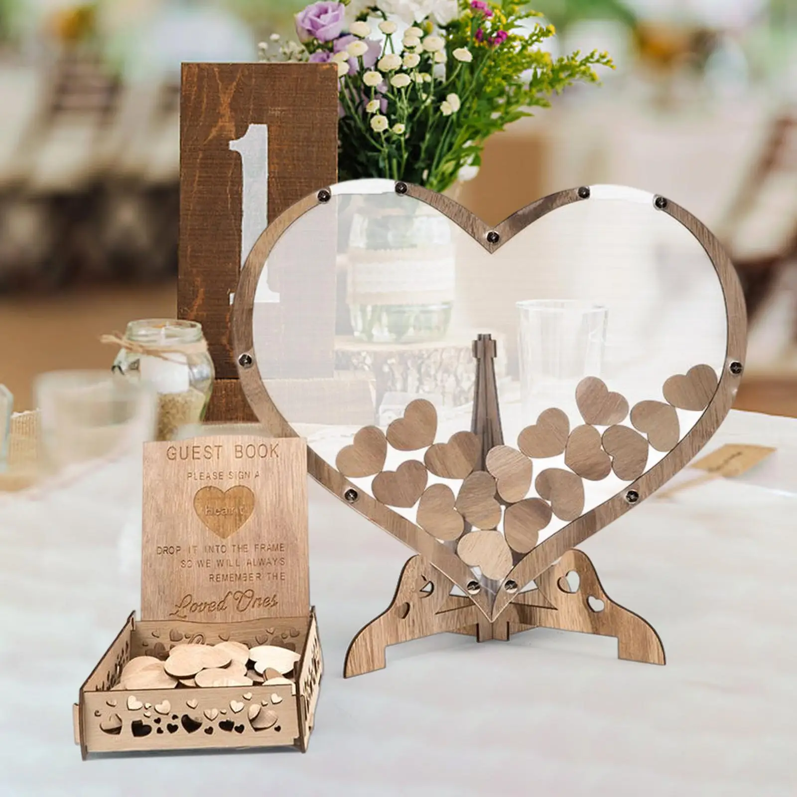 Creative Personalized Wedding Guest Book Wooden Collection for Graduation
