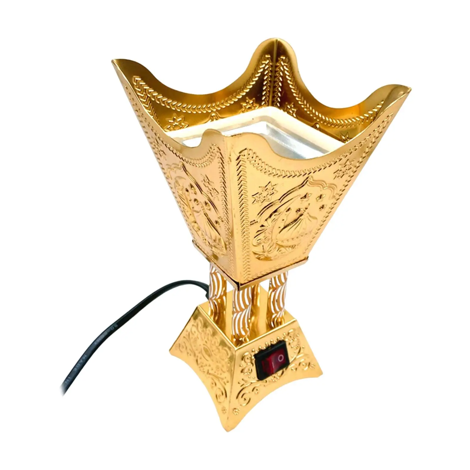 Electric Burner Ornament Arabian Style Metal Holder for Table SPA Decor