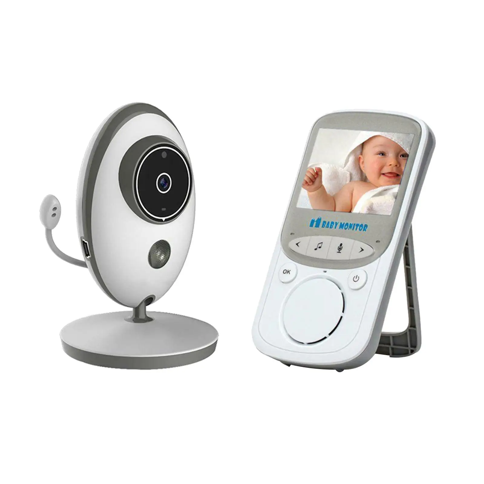Video Baby Monitor with Digital Camera Temperature Monitor Audio Video Monitor for 360-Degree Parents Dog and Cat AU Plug