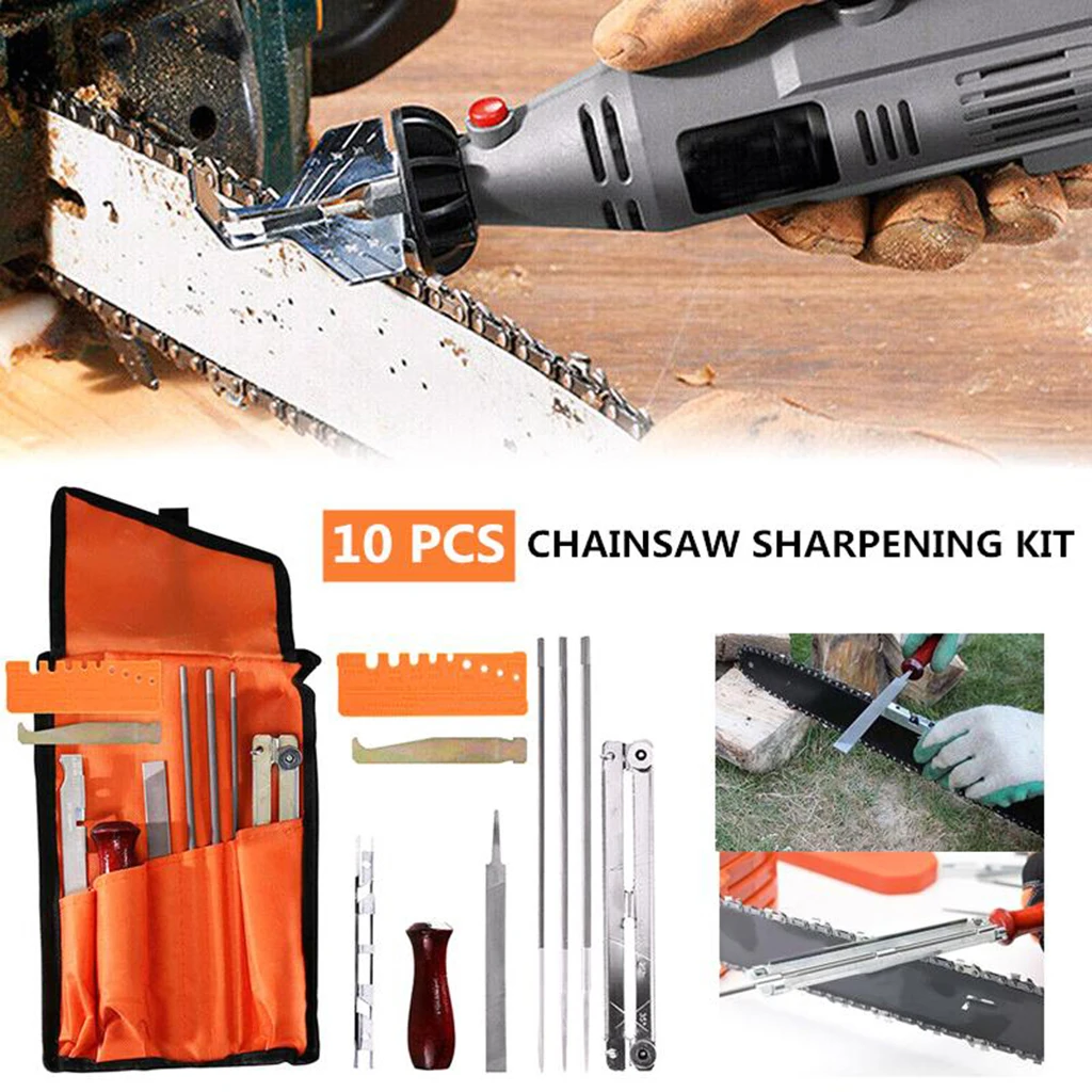 Chainsaw Sharpener Kit Sharpening Tools Includes: 5/32