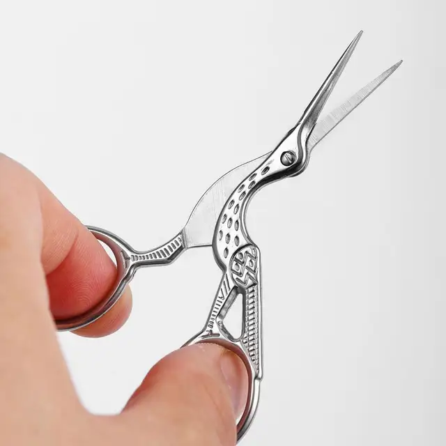 Sliver Stork Embroidery Scissors And Cross Stitch Sewing Bird Small Tool  Scissor