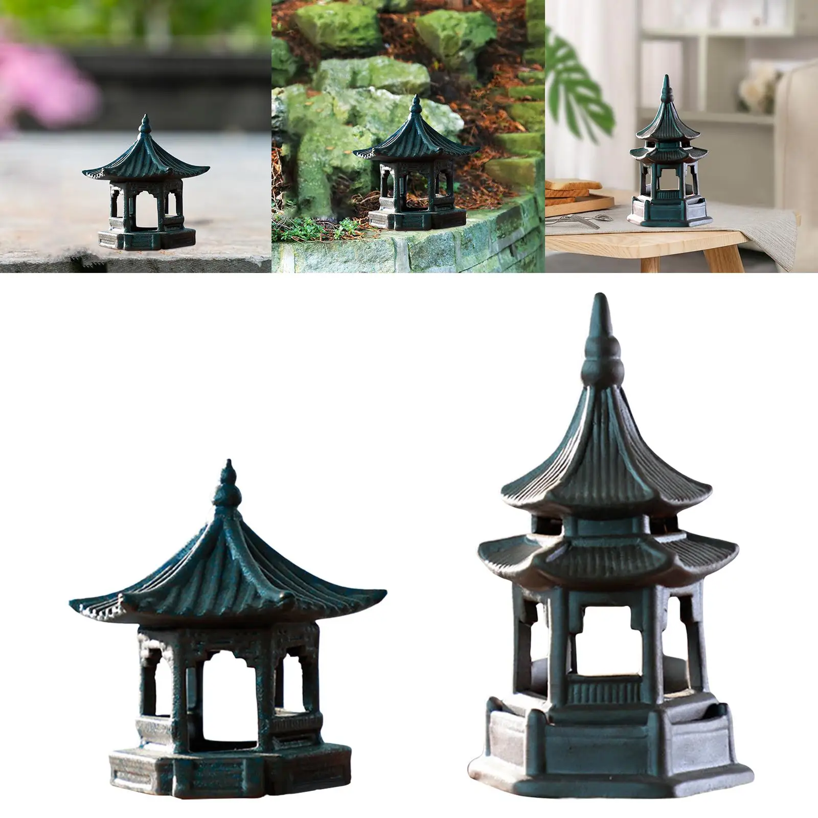Miniature Japanese Pagoda Lantern Mini Statue Garden Meditation Ornaments for