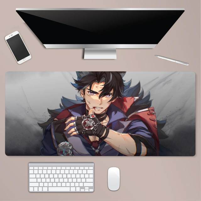 Game Genshin Impact Wriothesley Mouse Pad Mouse Mat With Pad Prime Gaming  Keyboard Pad Stitch Padding Mat - AliExpress