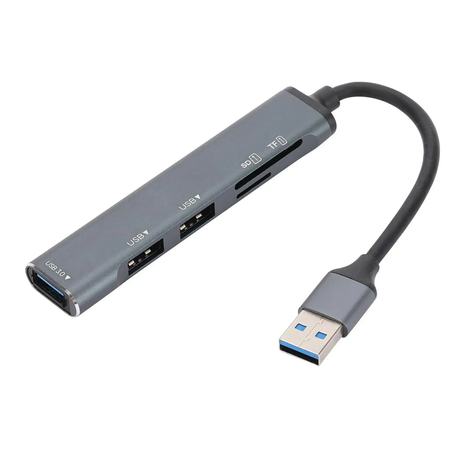 Sleek  USB 3.0 Docking Hub, with  Reader TF/SD Docking Station 2x USB 2.0 USB Splitter for USB Devices Gaming Desk Laptops PC