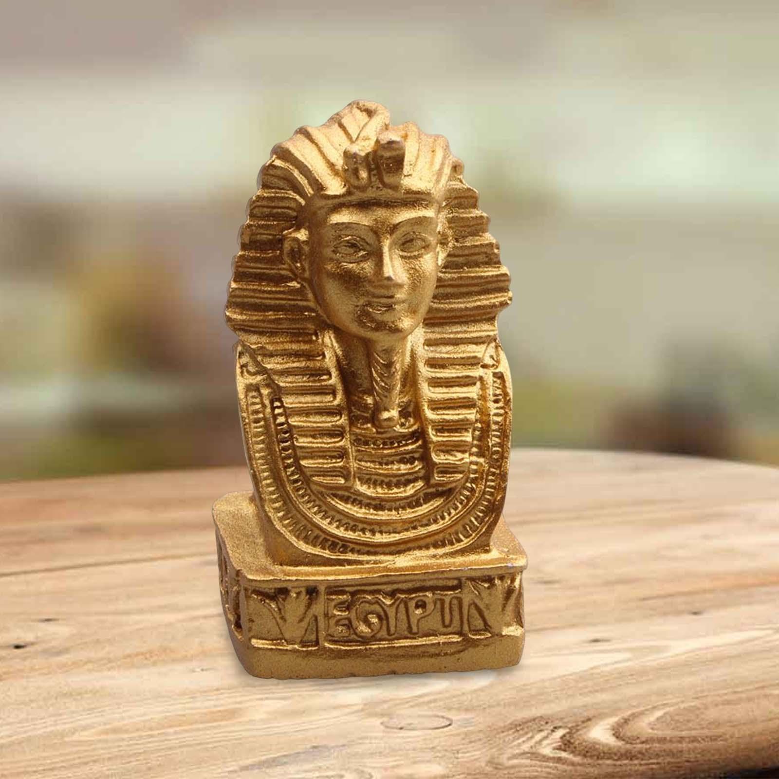 Vintage Egypt Queen Statue Collectible Figurines Artware Sculpture for Desktop Bookshelf Living Room Shelf Decoration