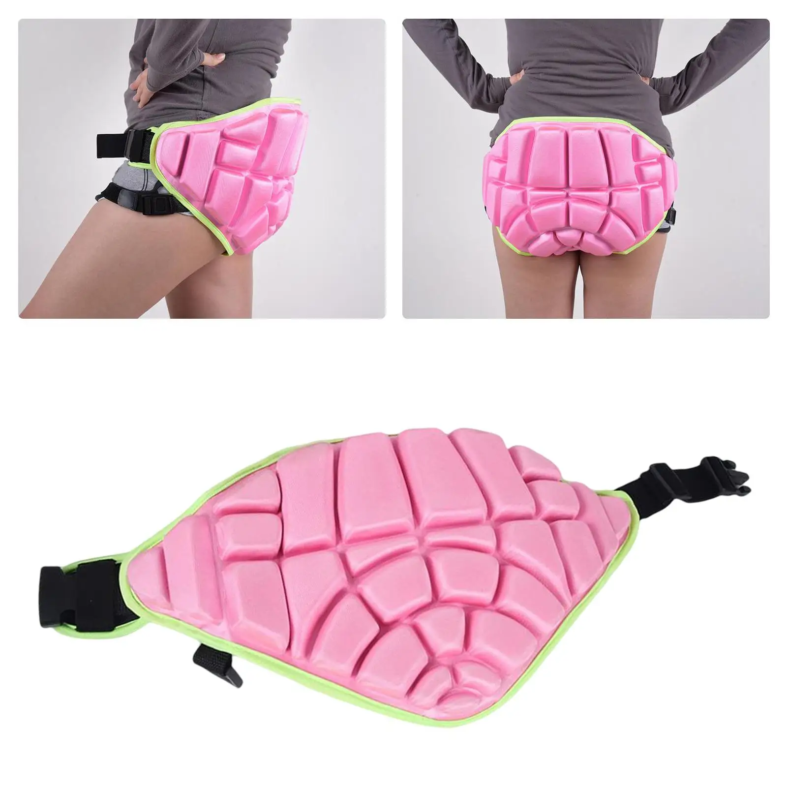 Soft Adult/Kids Butt Hip Pad Anti Slip Full Protection Lightweight Hip Butt Guard with Buckle Butt Pad for Skateboarding Ski