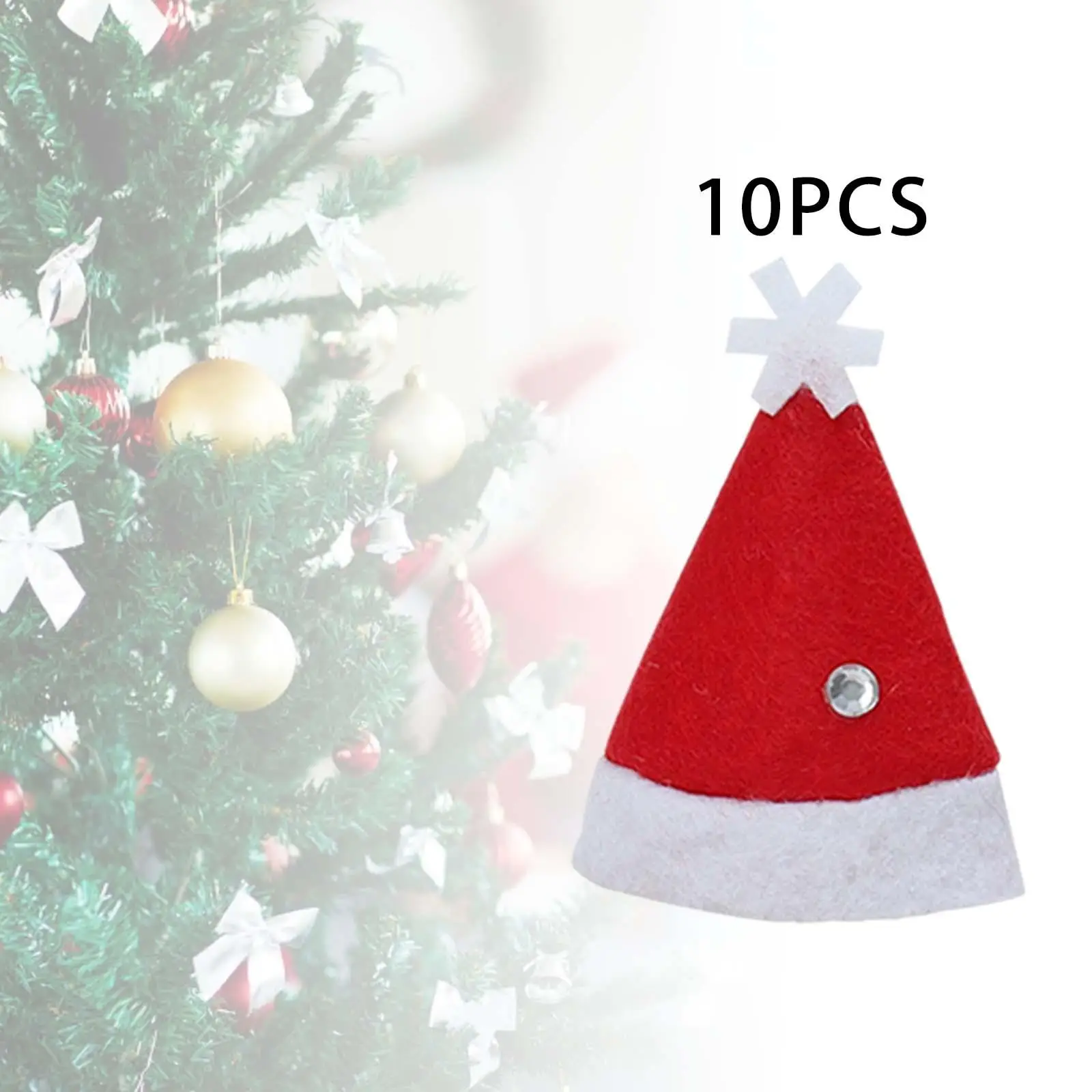 Mini Christmas Hat Lollipop Candy Cover Cap for Table New Year Gift Party Decoration