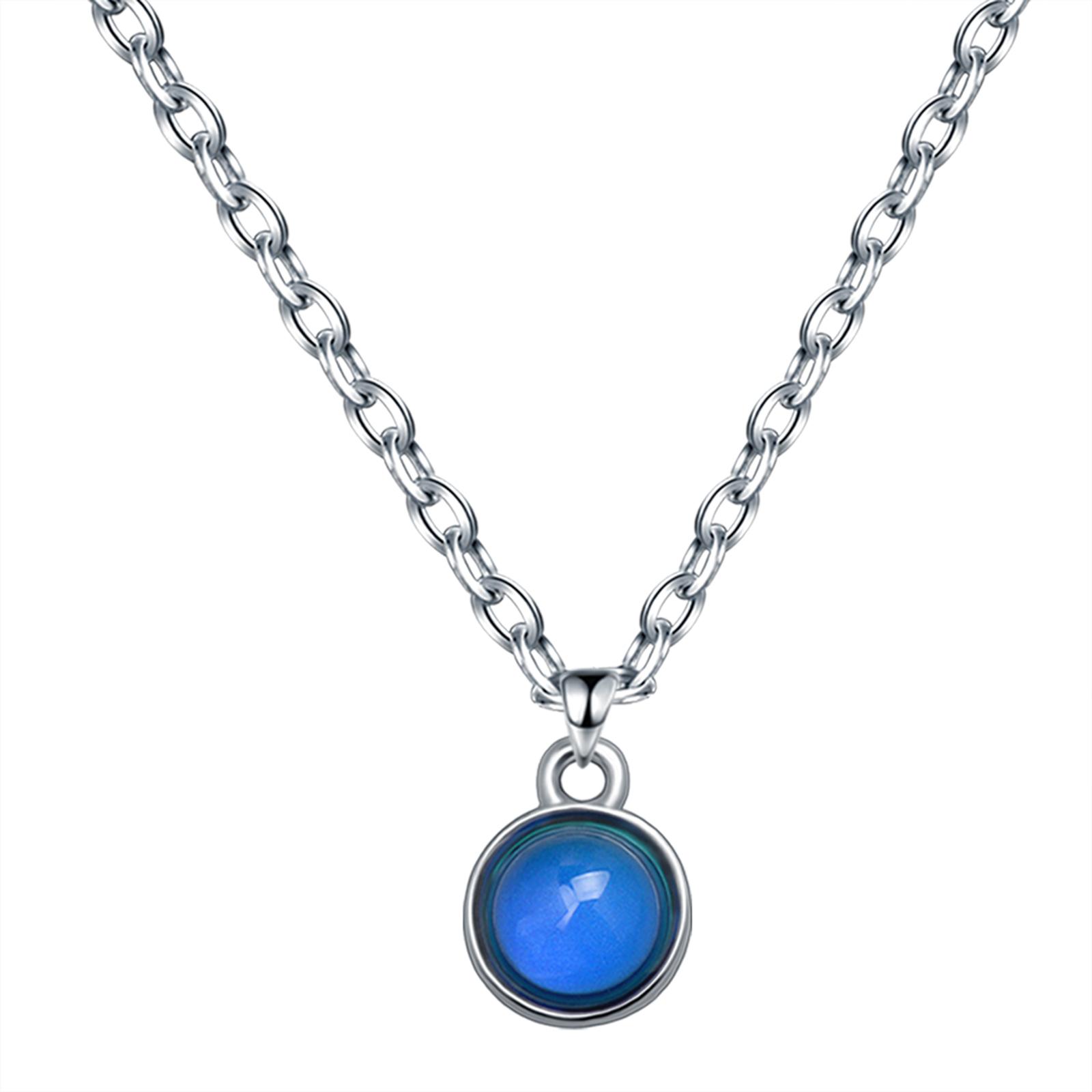 Mood Necklace Birthday Party Favors Temperature Sensing Mood Necklace for Wife Girlfriend Mom Daughter Girls Women Daily Wear