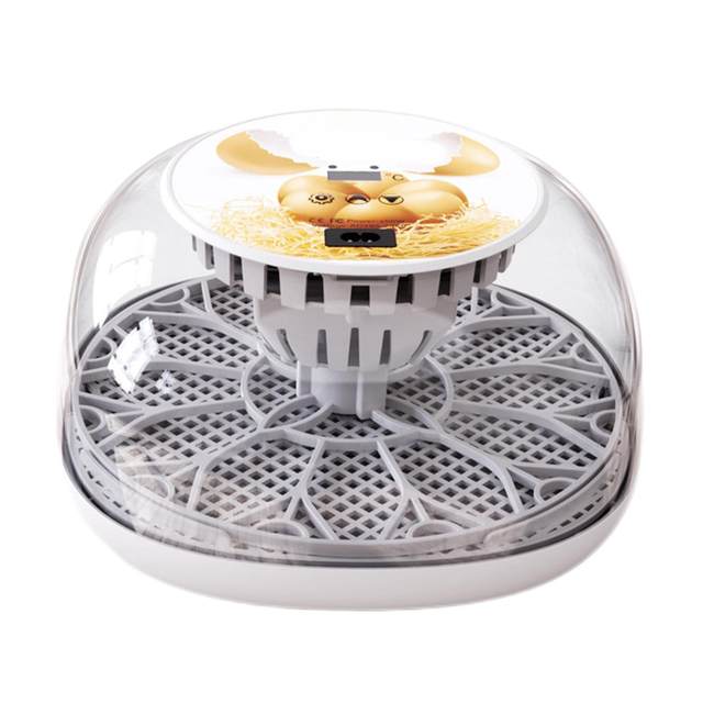 12 Eggs Incubator Egg Turner Tray Transparent Cover Children Experimental Hatching Eggs Hatcher Machine for Farm Quail Chicken