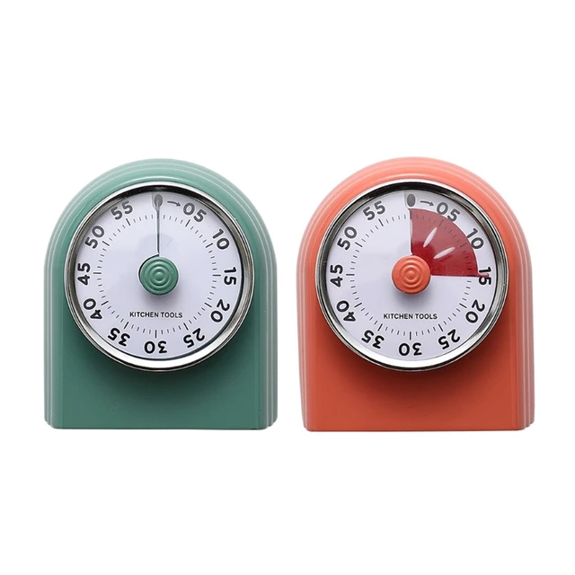 New Stainless Steel Visual Timer Mechanical Kitchen Timer 60-minutes Alarm Cooking  Timer With Loud Alarm Magnetic Clock Timer - Kitchen Timers - AliExpress