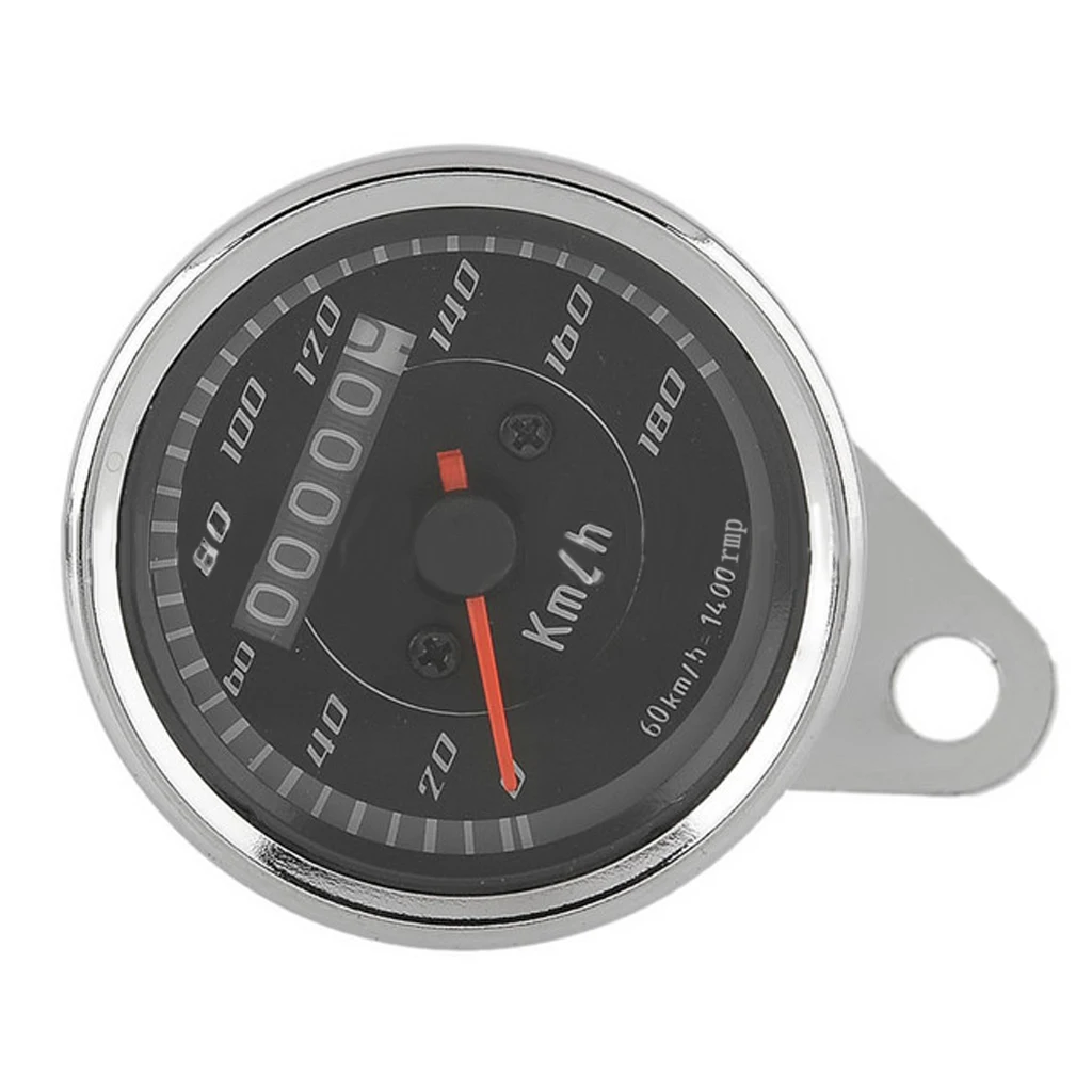 Universal Motorcycle Dual Odometer Speedometer Speedo Meter Gauge For