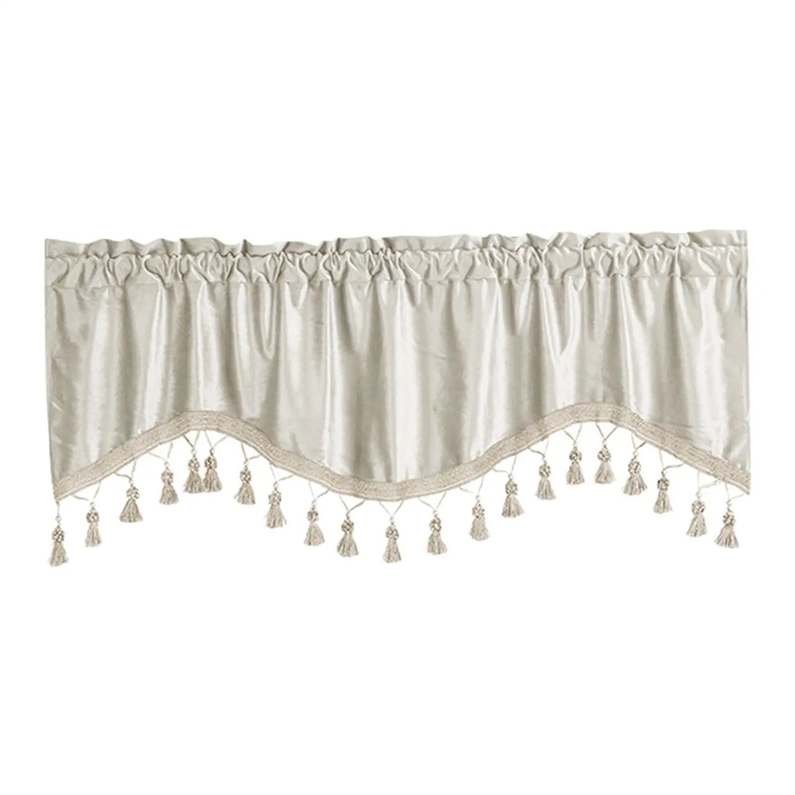 Rod Pocket Curtain Valance Window Tiers Kitchen Curtains Short Curtain for