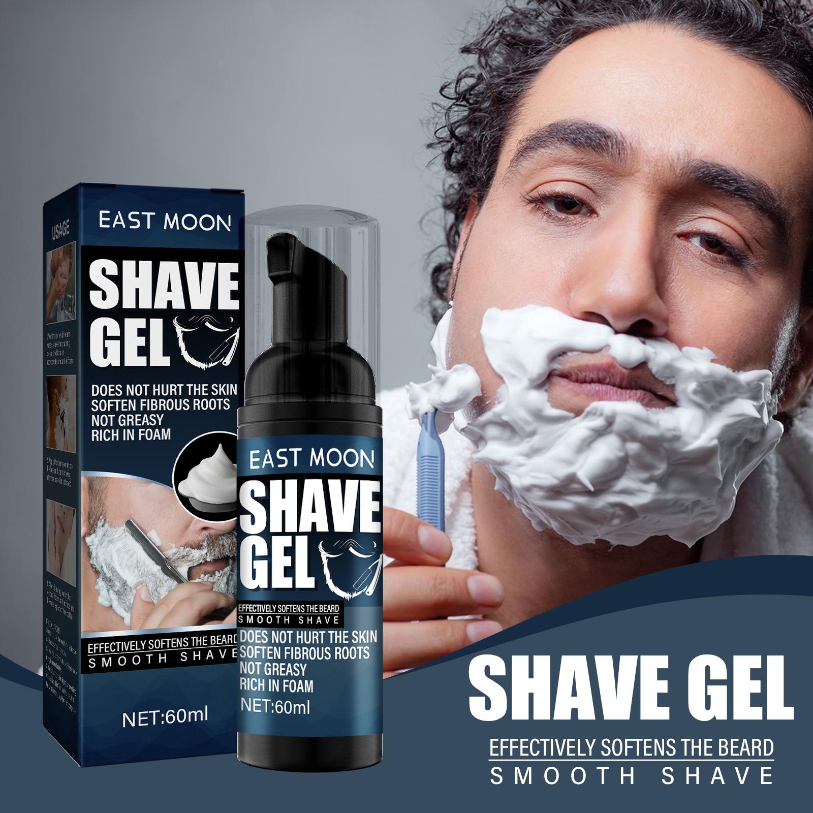 Shave Cream Shave Gel Natural Ingredients Reduce Friction 60ml Grooming Accessories Smooth Safe Shaving Cream for Men Barber