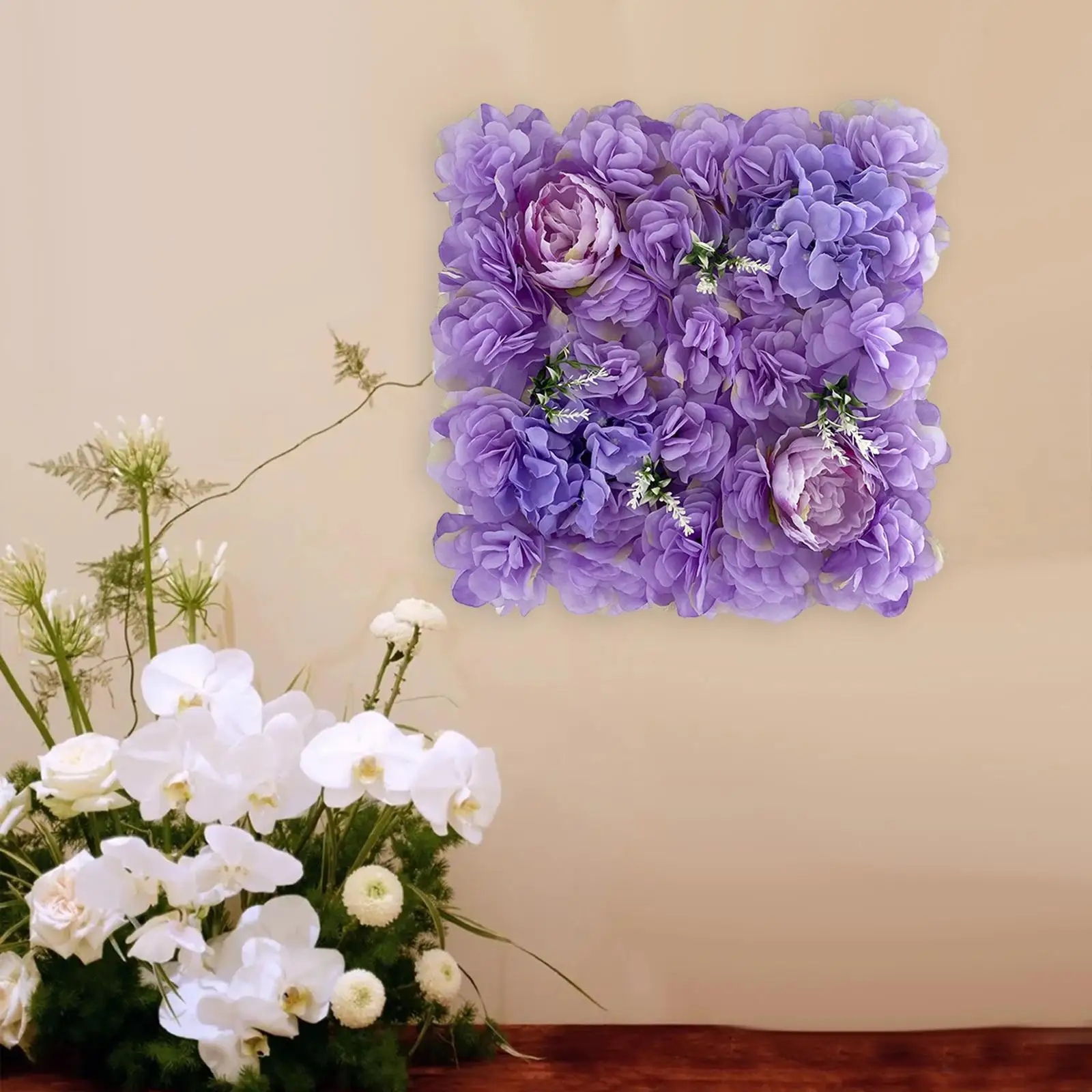 Wedding Flower Wall Arrangement Romantic for Yard Bridal Shower Ceremony