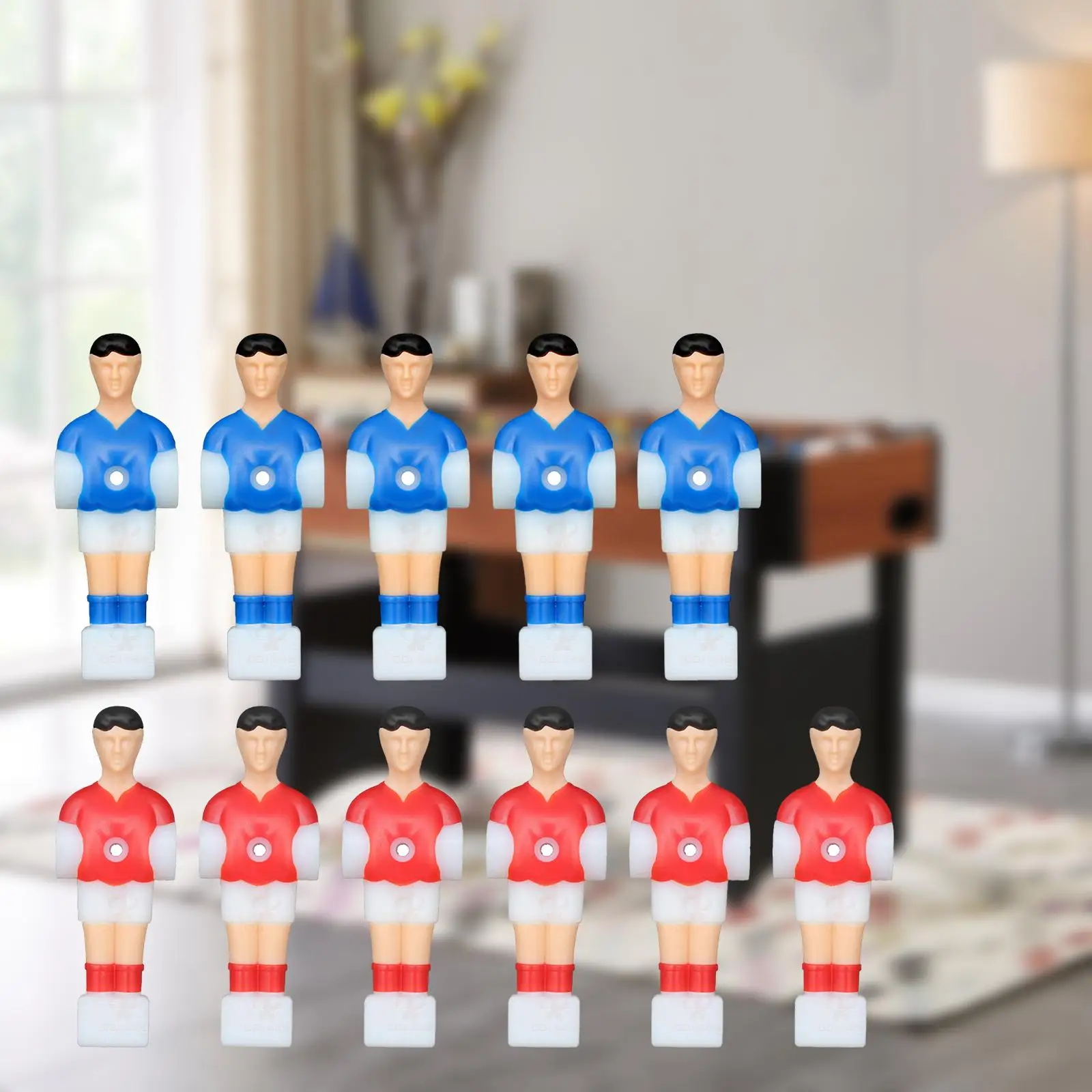 11Pcs Foosball Men Replacement Foosball Soccer Table Football Men Foosball Player Soccer Games Red and Blue for Home Game Room