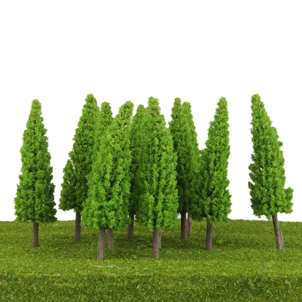 10 Train Layout Model Metasequoia Trees 1:50 Garden Game Diorama 