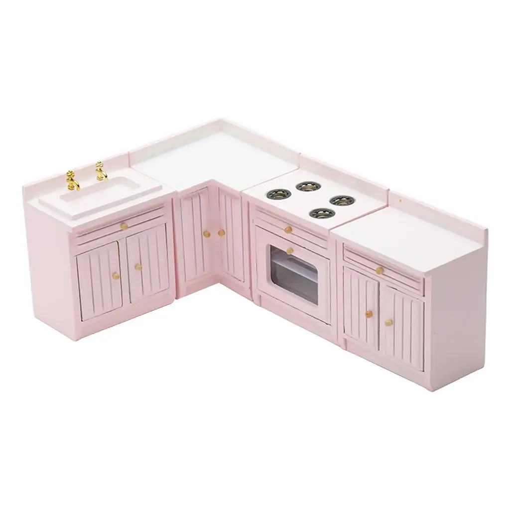 1/12 Scale Dollhouse Miniature Kitchen Cabinet Furniture Ornament Toys