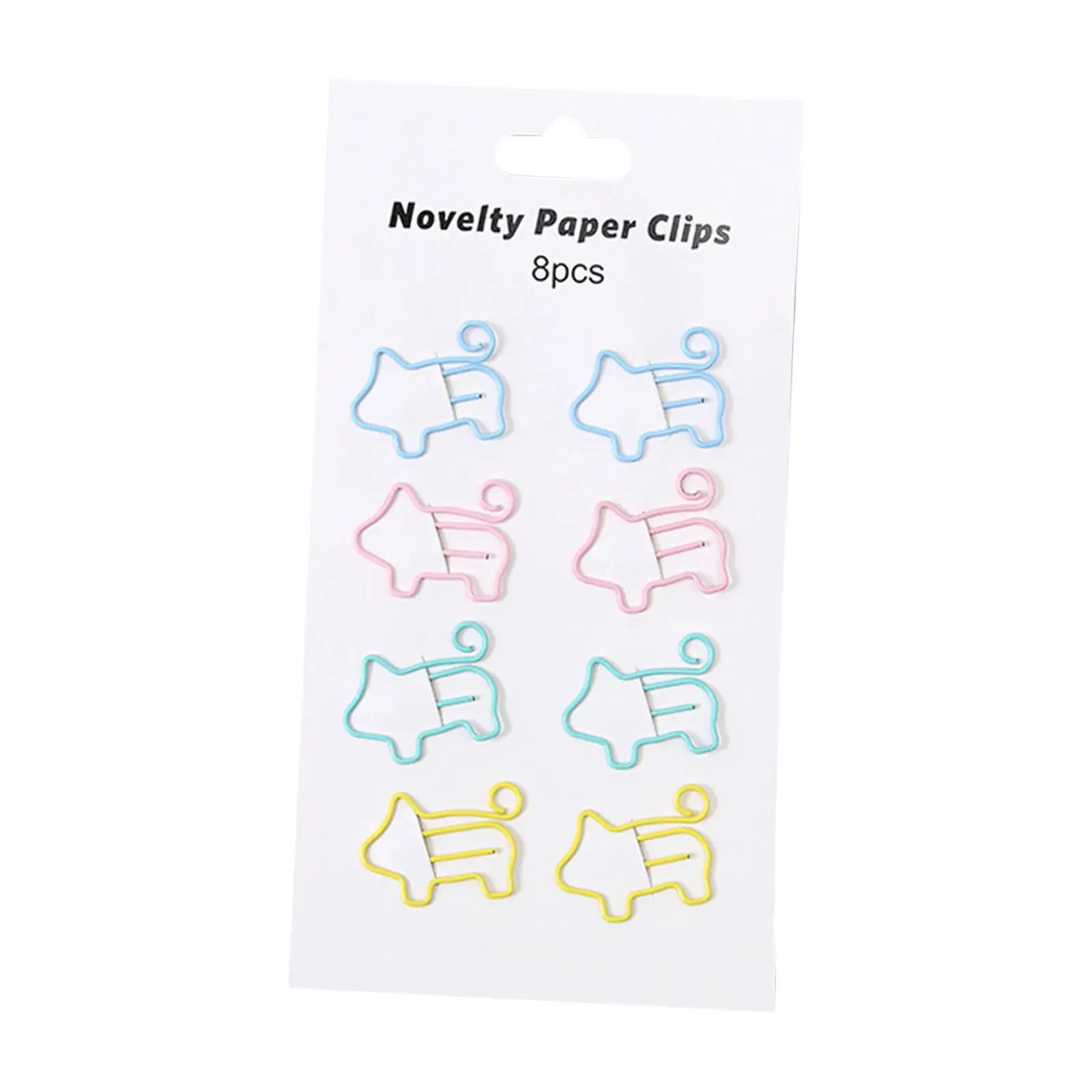 8Pcs Cute Paper Clips Metal Accessories for Invitation Card office files Gift