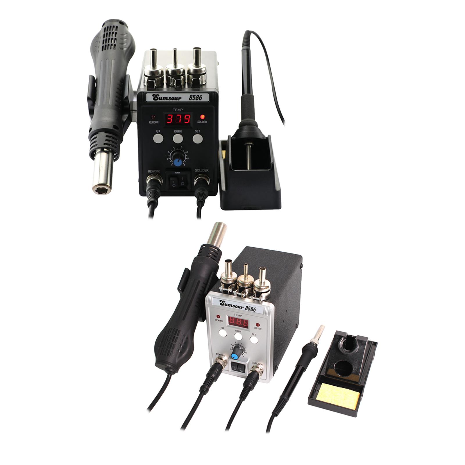 60W Soldering Station Adjust Temperature with Metal Holder Hot Air Rework Electric Welding Tool for Maintenance Home Appliance