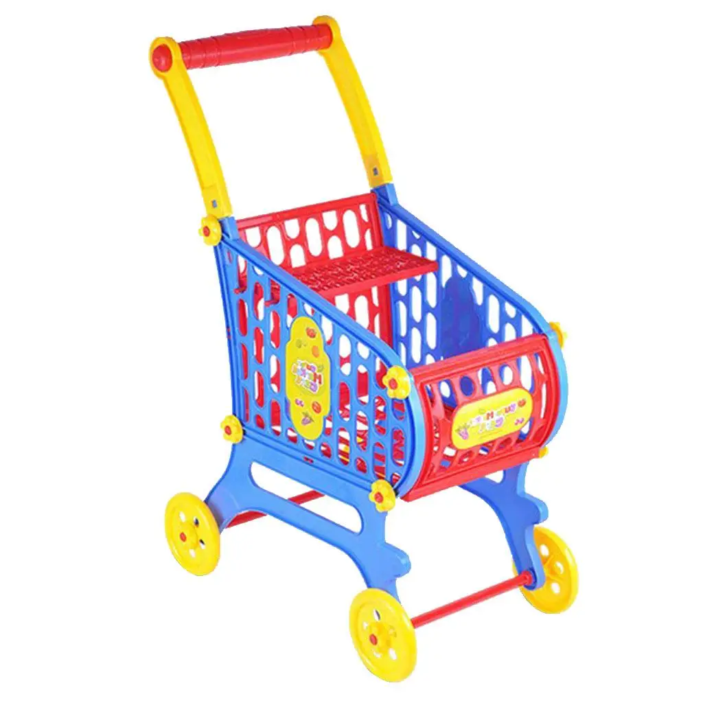Plastic Baby Doll Shopping Cart Grocery Cart Model Assembly For 80cm Doll